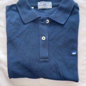 Women's Southern Tide Skipjack Short Sleeve Polo Navy size 6